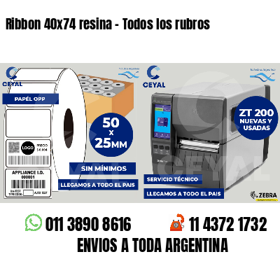 Ribbon 40x74 resina - Todos los rubros