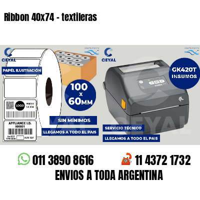 Ribbon 40x74 - textileras