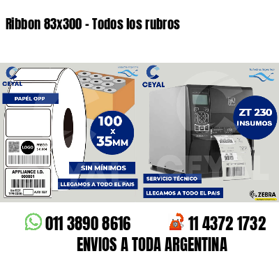 Ribbon 83x300 - Todos los rubros