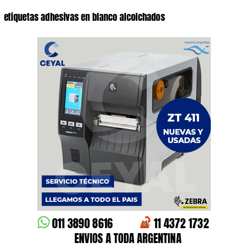etiquetas adhesivas en blanco alcolchados
