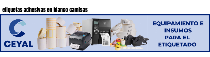 etiquetas adhesivas en blanco camisas