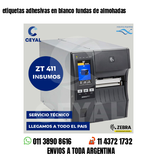 etiquetas adhesivas en blanco fundas de almohadas