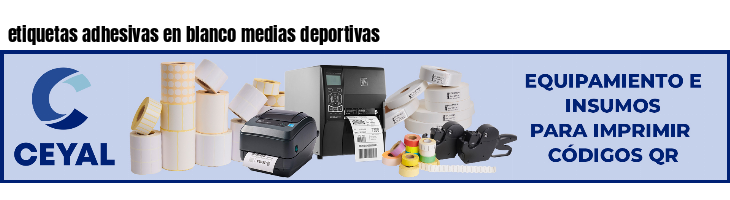 etiquetas adhesivas en blanco medias deportivas