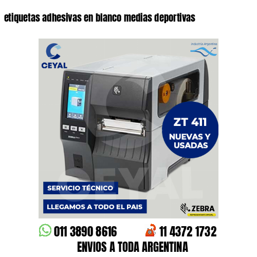 etiquetas adhesivas en blanco medias deportivas