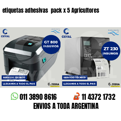 etiquetas adhesivas pack x 5 Agricultores