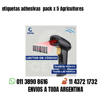 etiquetas adhesivas  pack x 5 Agricultores