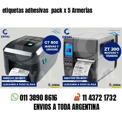 etiquetas adhesivas  pack x 5 Armerías