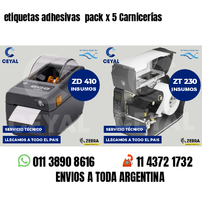 etiquetas adhesivas pack x 5 Carnicerías