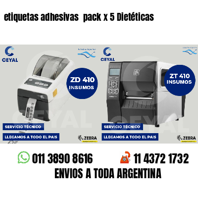 etiquetas adhesivas pack x 5 Dietéticas