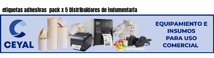 etiquetas adhesivas  pack x 5 Distribuidores de indumentaria