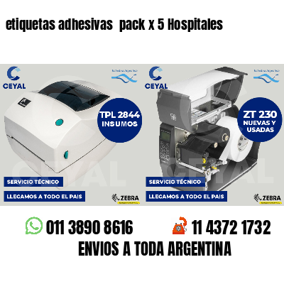 etiquetas adhesivas pack x 5 Hospitales