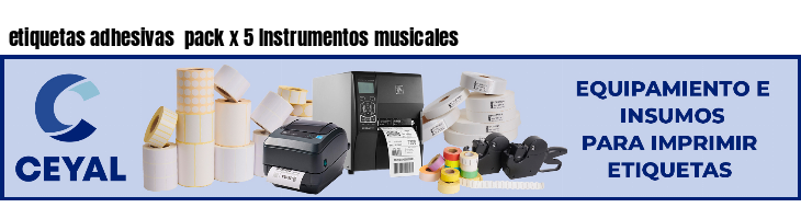 etiquetas adhesivas pack x 5 Instrumentos musicales