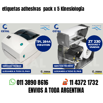 etiquetas adhesivas pack x 5 Kinesiología