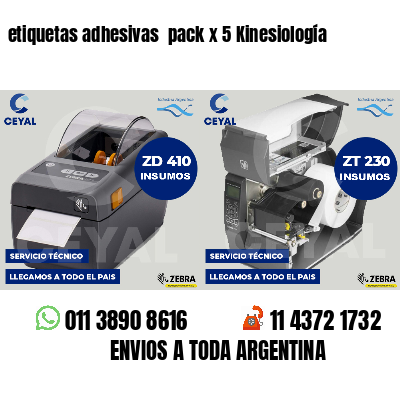 etiquetas adhesivas  pack x 5 Kinesiología