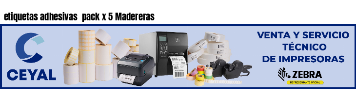 etiquetas adhesivas  pack x 5 Madereras