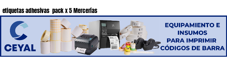 etiquetas adhesivas  pack x 5 Mercerías