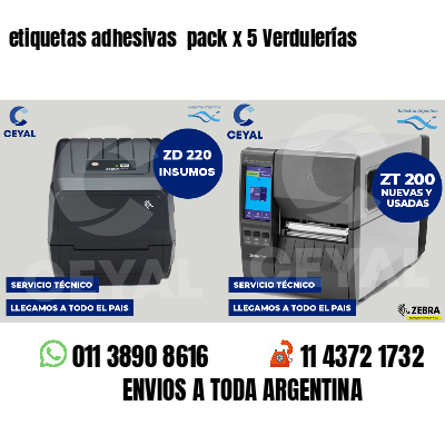 etiquetas adhesivas pack x 5 Verdulerías