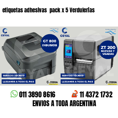 etiquetas adhesivas pack x 5 Verdulerías