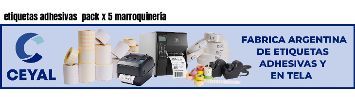 etiquetas adhesivas  pack x 5 marroquinería