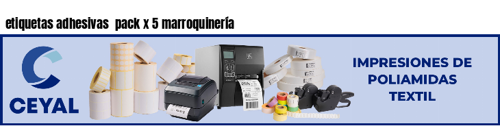 etiquetas adhesivas pack x 5 marroquinería