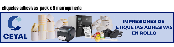 etiquetas adhesivas  pack x 5 marroquinería