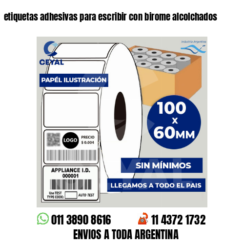 etiquetas adhesivas para escribir con birome alcolchados