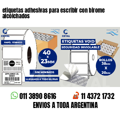etiquetas adhesivas para escribir con birome alcolchados