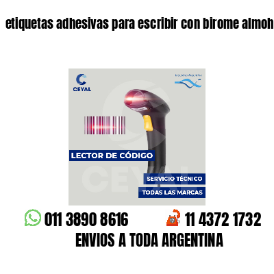 etiquetas adhesivas para escribir con birome almohadas