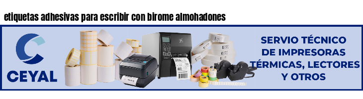 etiquetas adhesivas para escribir con birome almohadones