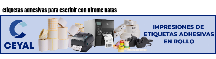 etiquetas adhesivas para escribir con birome batas