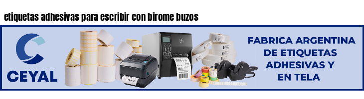 etiquetas adhesivas para escribir con birome buzos
