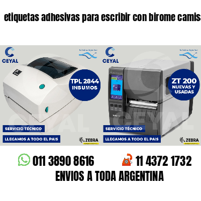 etiquetas adhesivas para escribir con birome camisas