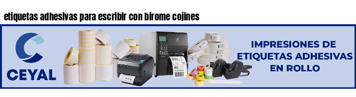 etiquetas adhesivas para escribir con birome cojines