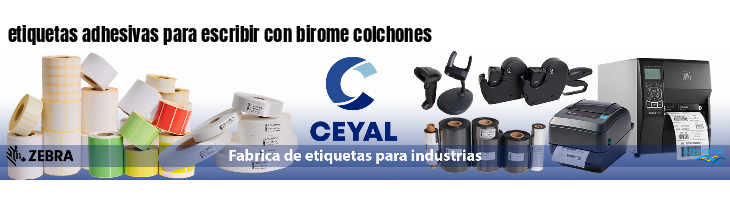 etiquetas adhesivas para escribir con birome colchones