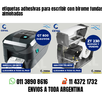 etiquetas adhesivas para escribir con birome fundas de almohadas
