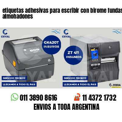 etiquetas adhesivas para escribir con birome fundas de almohadones