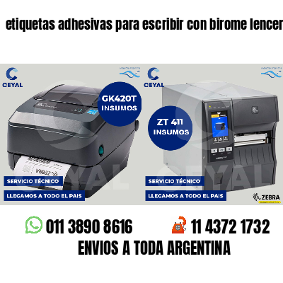 etiquetas adhesivas para escribir con birome lenceria