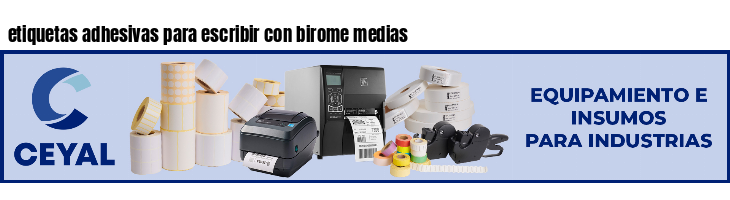 etiquetas adhesivas para escribir con birome medias