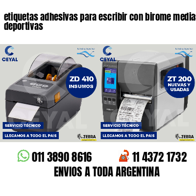 etiquetas adhesivas para escribir con birome medias deportivas