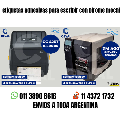 etiquetas adhesivas para escribir con birome mochilas