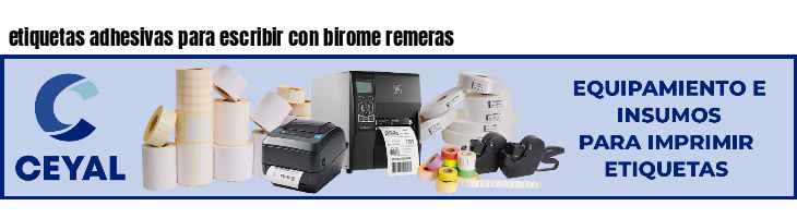 etiquetas adhesivas para escribir con birome remeras