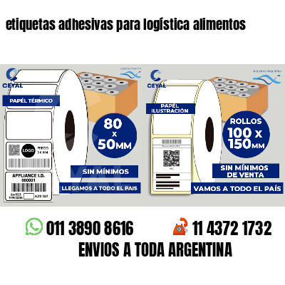 etiquetas adhesivas para logística alimentos