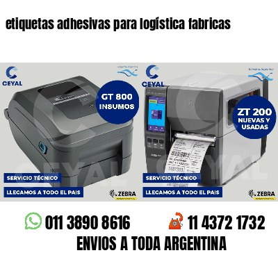 etiquetas adhesivas para logística fabricas