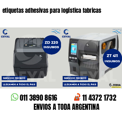 etiquetas adhesivas para logística fabricas