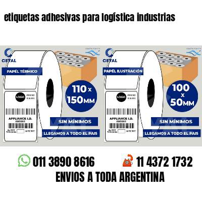 etiquetas adhesivas para logística industrias