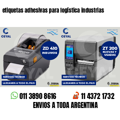 etiquetas adhesivas para logística industrias