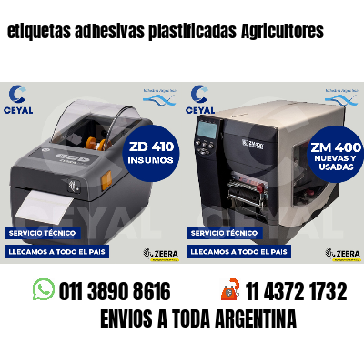 etiquetas adhesivas plastificadas Agricultores