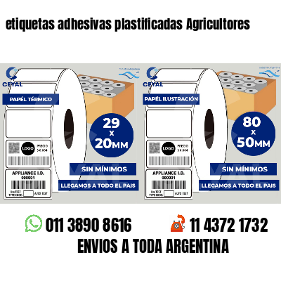 etiquetas adhesivas plastificadas Agricultores