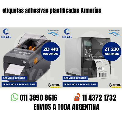 etiquetas adhesivas plastificadas Armerías