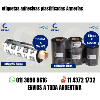 etiquetas adhesivas plastificadas Armerías